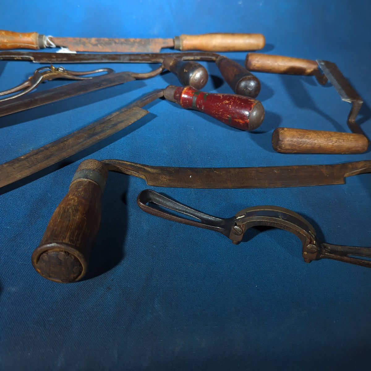 Grouping of 10 Antique and Vintage Draw Knives and Spokeshaves including Stanley