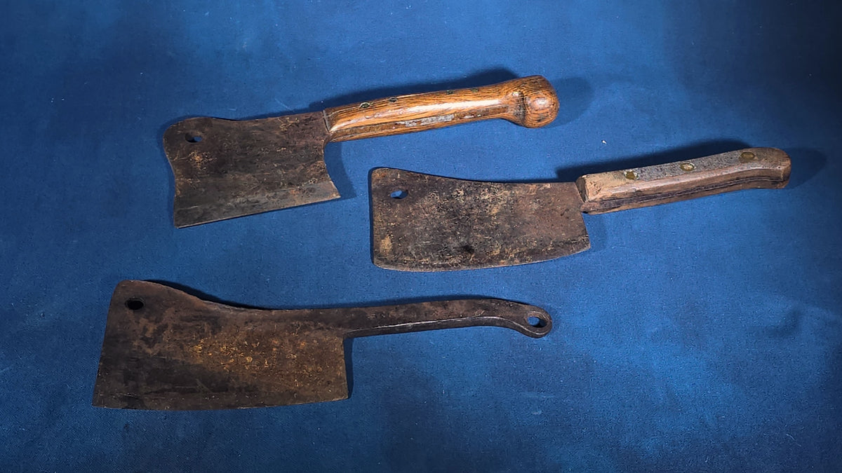 Trio of Antique Meat Cleavers