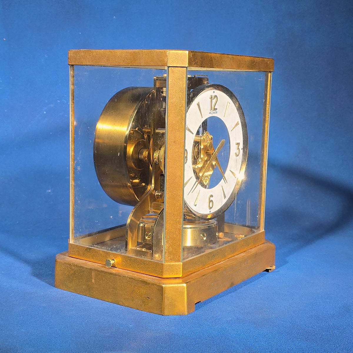 Vintage LeCoultre Atmos Clock with Presentation Inscription from Wykagyl Country Club, Dated October 19th, 1957
