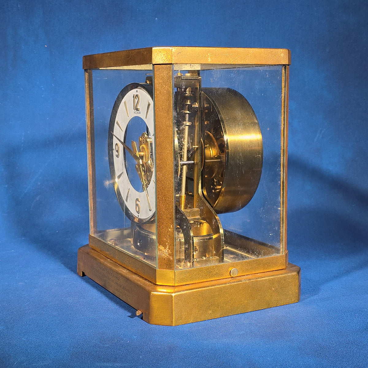 Vintage LeCoultre Atmos Clock with Presentation Inscription from Wykagyl Country Club, Dated October 19th, 1957