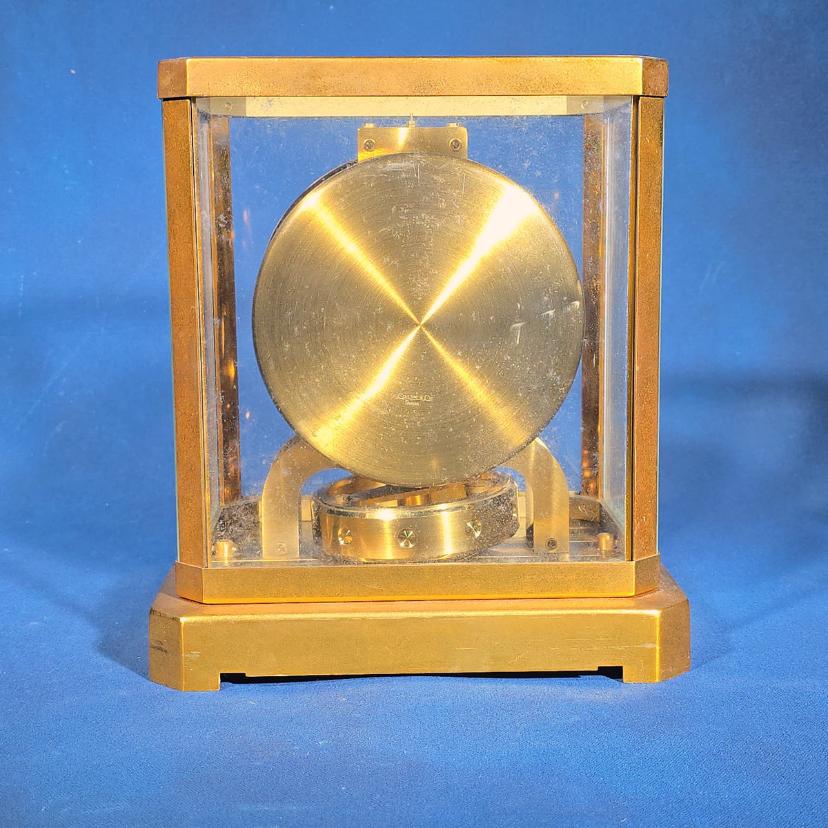 Vintage LeCoultre Atmos Clock with Presentation Inscription from Wykagyl Country Club, Dated October 19th, 1957
