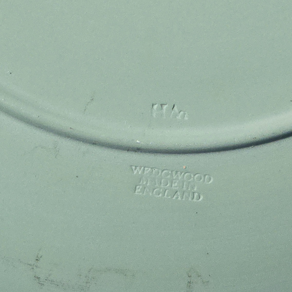 Vintage Wedgwood Green Jasperware Plate with White Classical Relief, Made in England