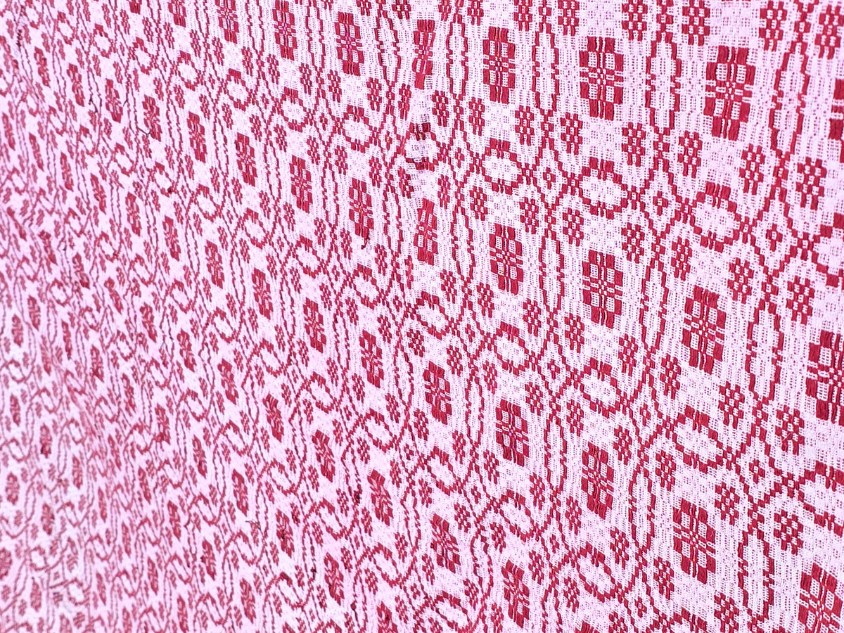 Vintage Red and White Woven Coverlet, Woven by The Goodwin Guild, Blowing Rock, North Carolina