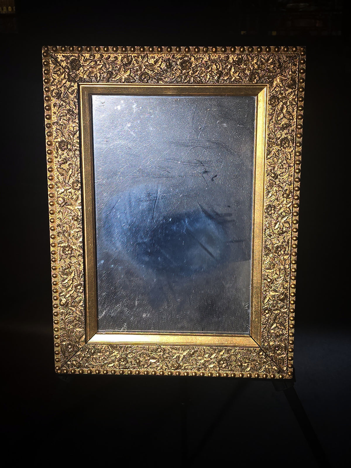 Antique Wall Mirror in Gilt Gesso Frame