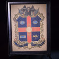 Lot 035 - Antique Civil War Service Record Chromolithograph Print for Captain A. Crawford Greene, Co. G, 10th Rhode Island Volunteer Infantry, Department of Washington, Army of Virginia, Published by Forbes & Co. Lith., Boston, 18-1/8" W x 23" H