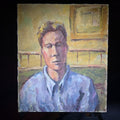 Lot 052 - Vintage Oil Painting on Canvas, Portrait of a Man, Signed Gussin, 20" W x 24" H
