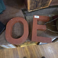 Lot 001 - Metal Letters, O & E