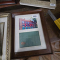 Lot 020 - Pair of Fenway Park Collectible Frames with Section of 406 Club Facade and Pressed Pennies