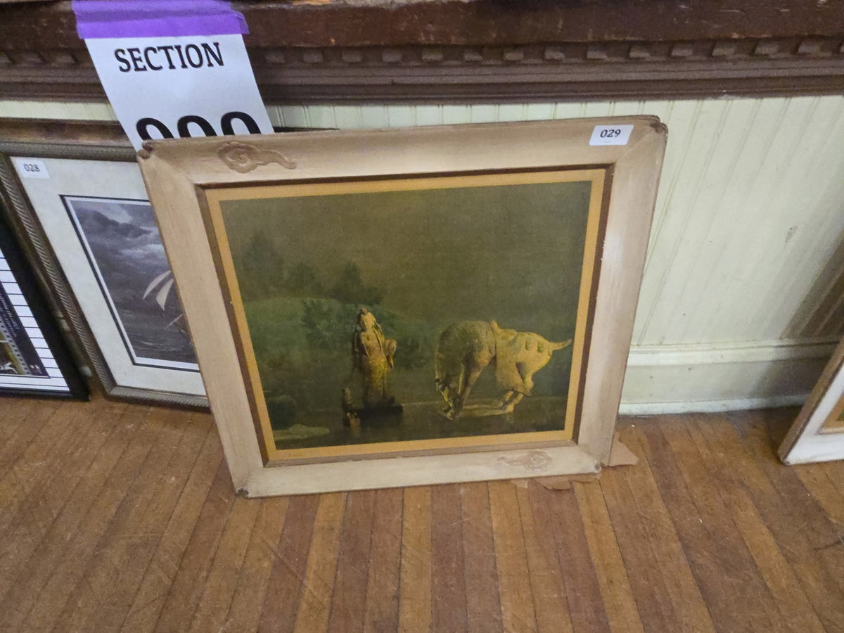 large framed Asian print