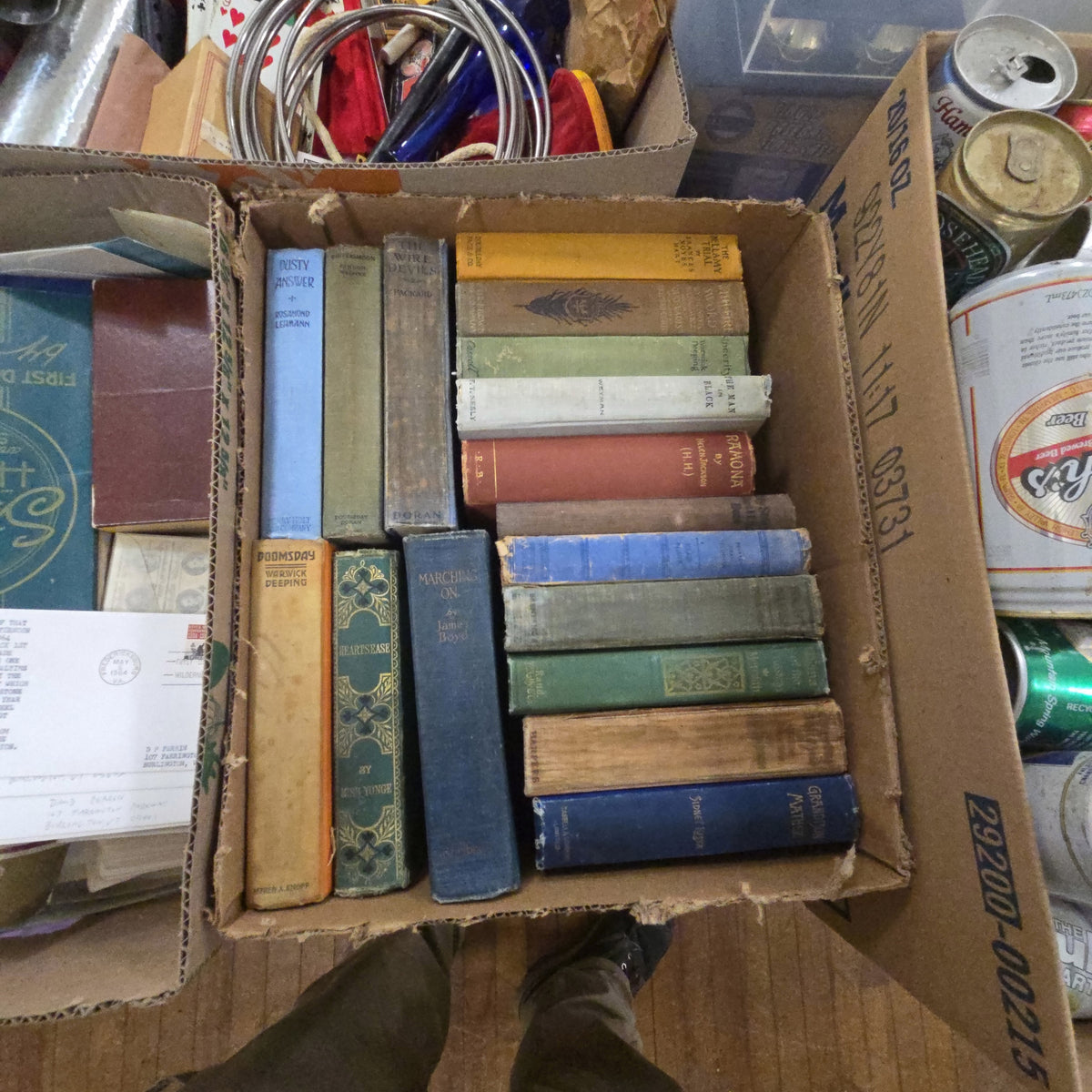 box lot of antique books