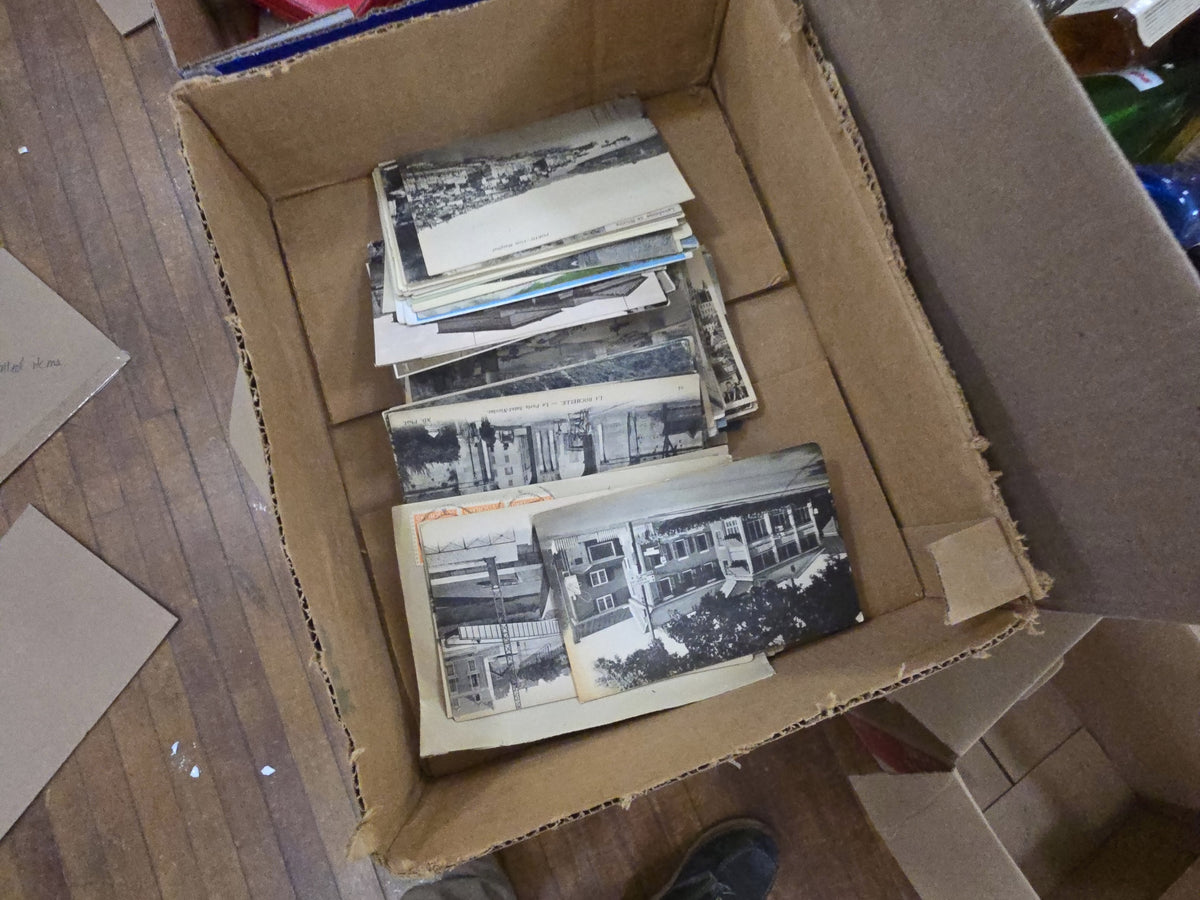 box lot of antique and vintage postcards