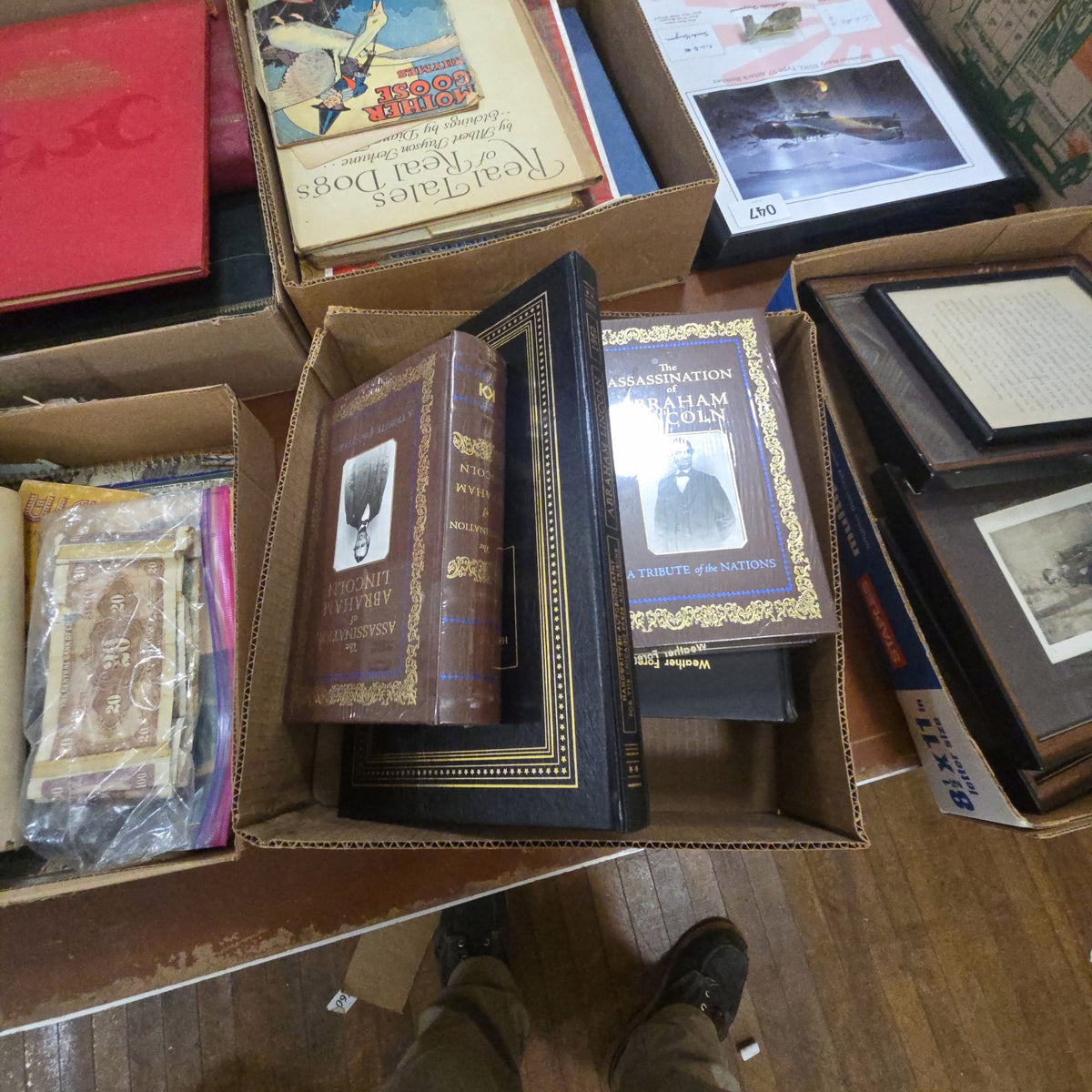 box lot of New Old Stock commemorative Abraham Lincoln books