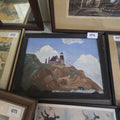 Lot 074 - Painting on Board of Lighthouse