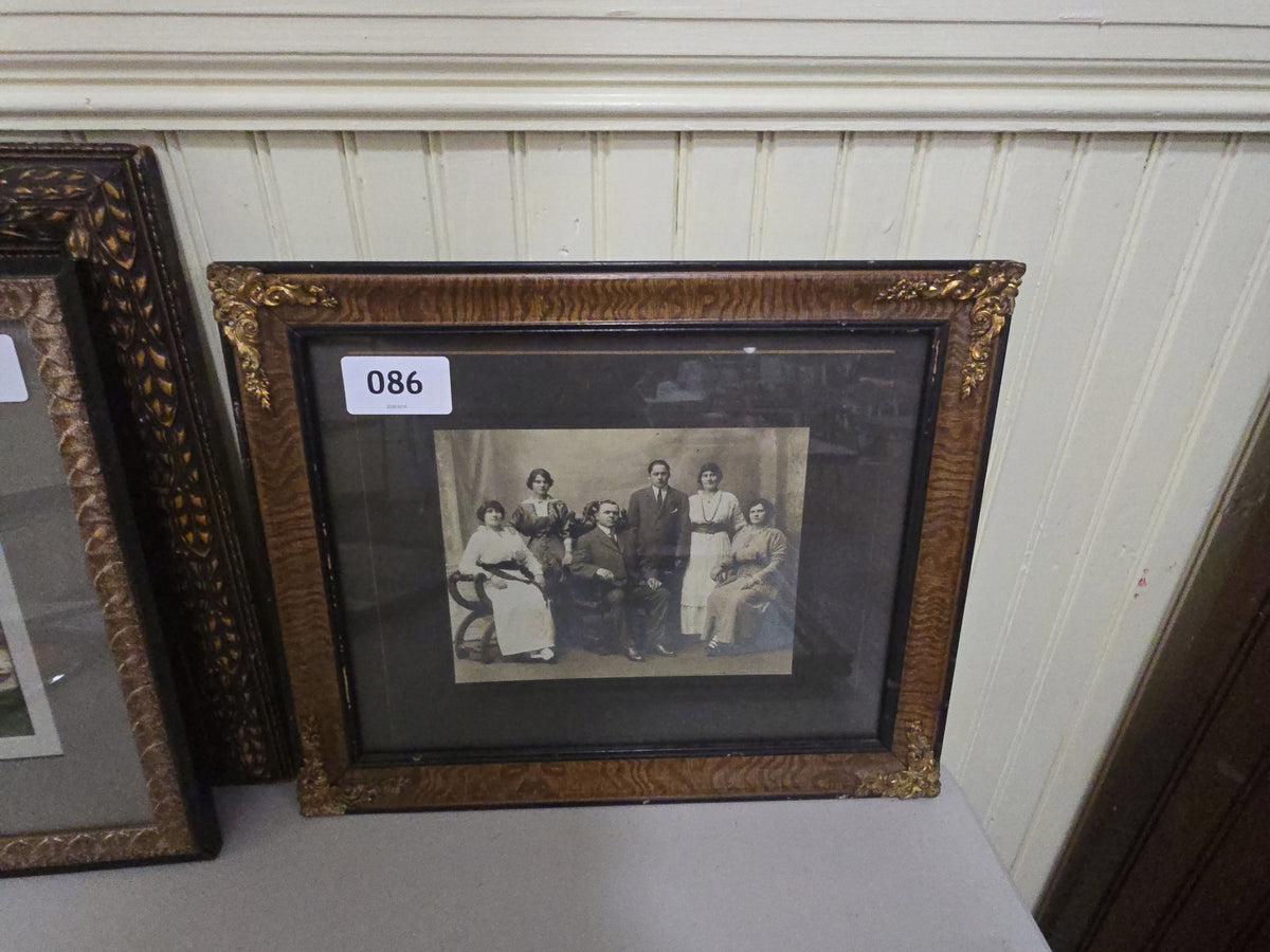 antique framed family photo
