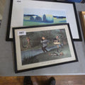 Lot 087 - Vintage Framed Print of Fishing, Titled Caught on the Fly