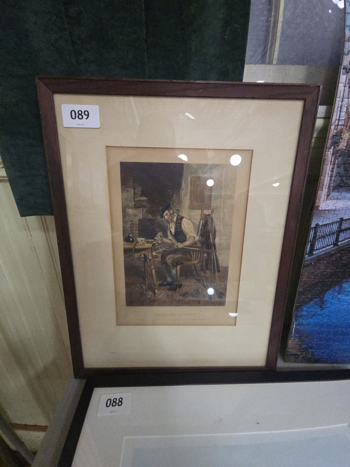 antique framed print titled Royal and ancient of golfer