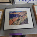 Lot 093 - Framed Print of Houses on Mountain Coast