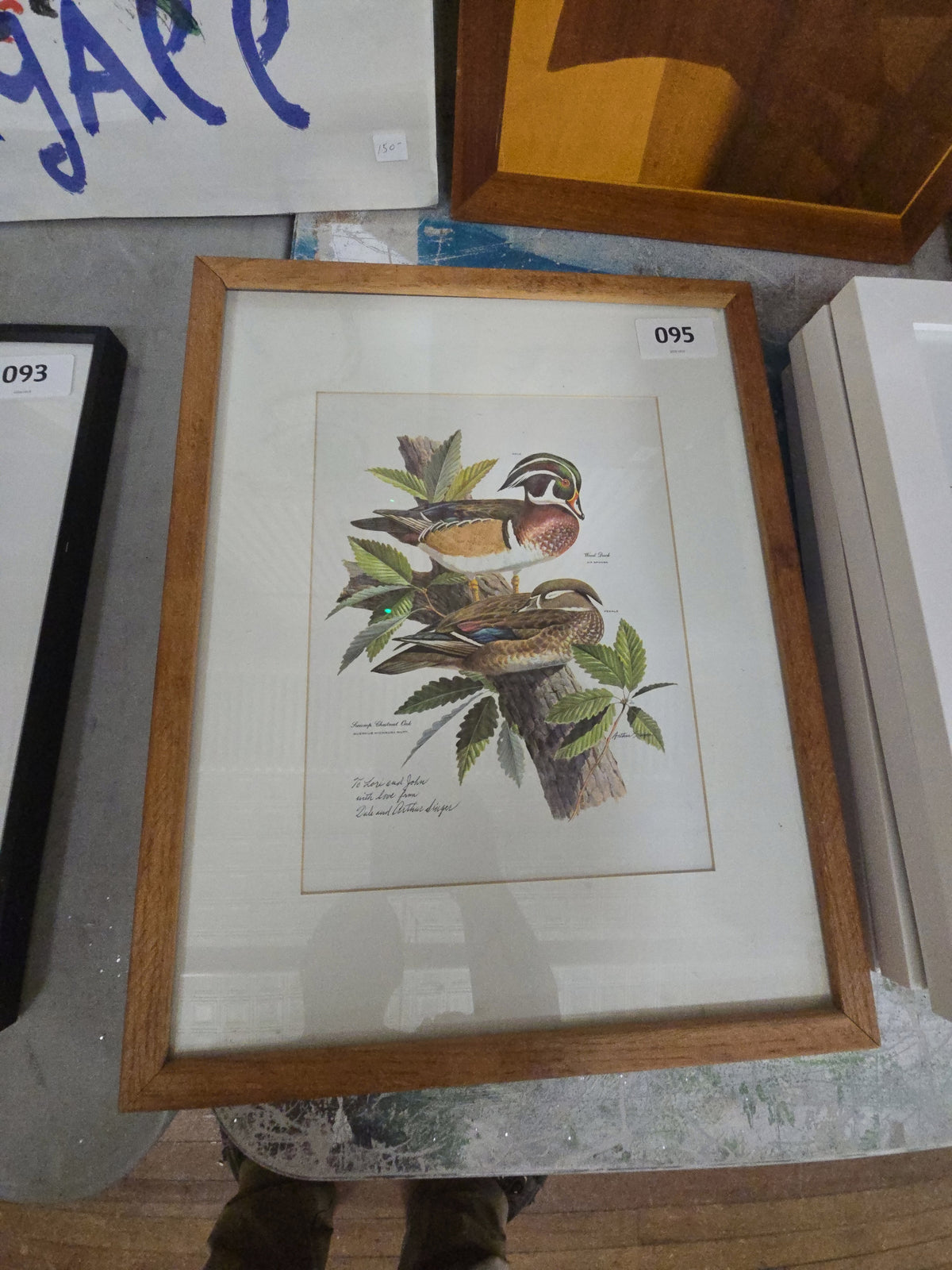 vintage print of wood ducks