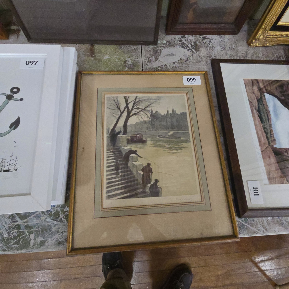 signed and numbered print of Waterway