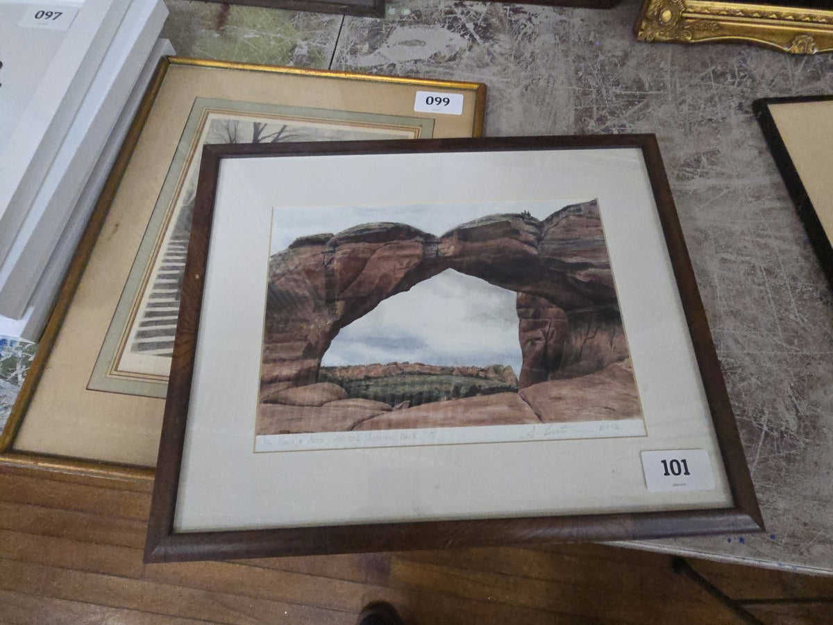 modern photo print of Navajo arch, Arches National park, Utah numbered 1 out of 10, dated 2012