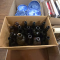 Lot 118 - Box Lot of Dark Colored, Amber, and More Antique Bottles