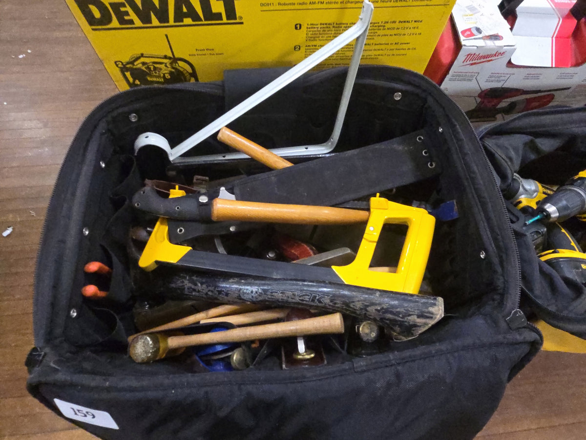 DeWalt tool bag with miscellaneous hand tools