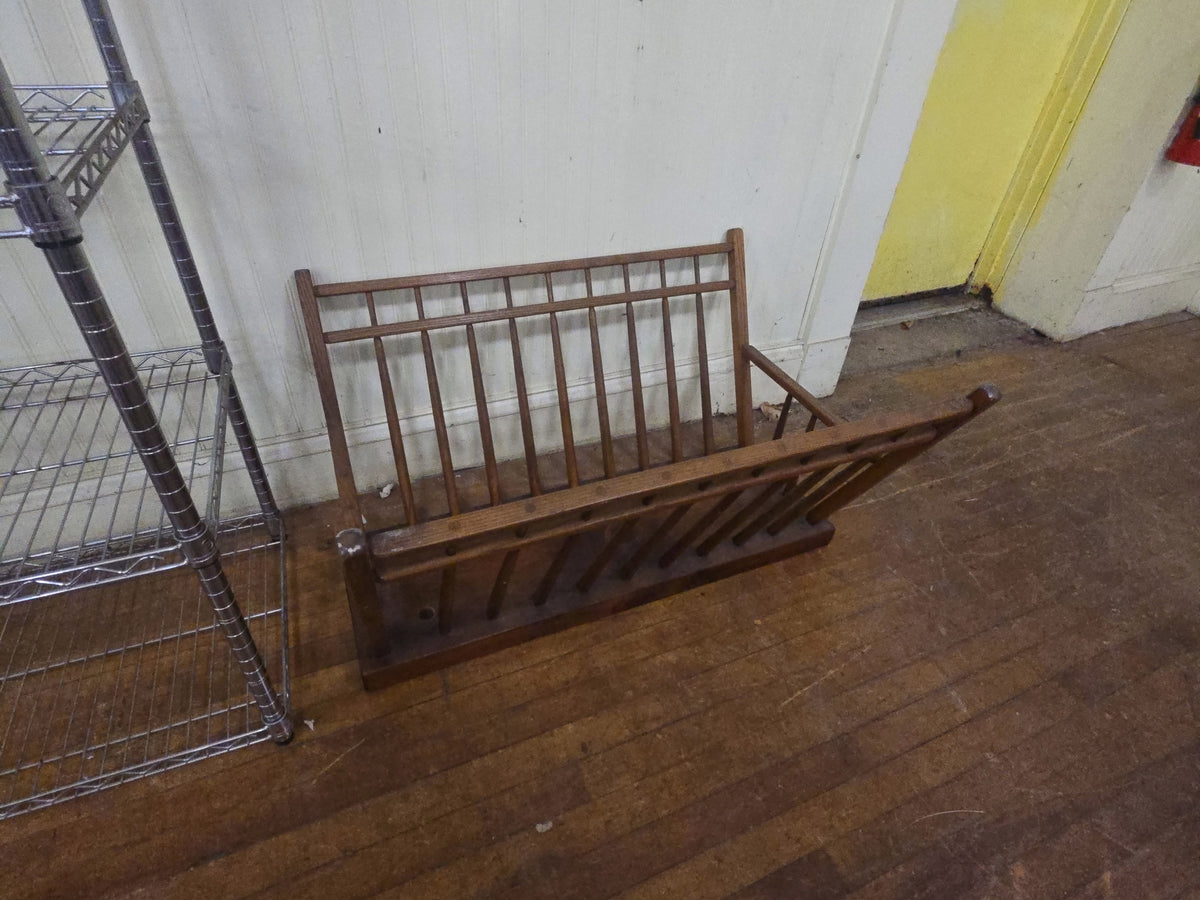 wooden rack with spindle sides