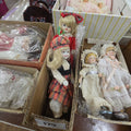 Lot 179 - Two Dolls in Box with Checkered Bow and Dress