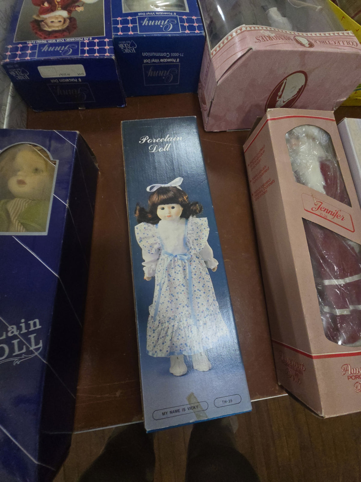 porcelain doll in box