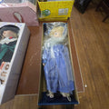 Lot 186 - Porcelain Doll in Box with Blue Dress