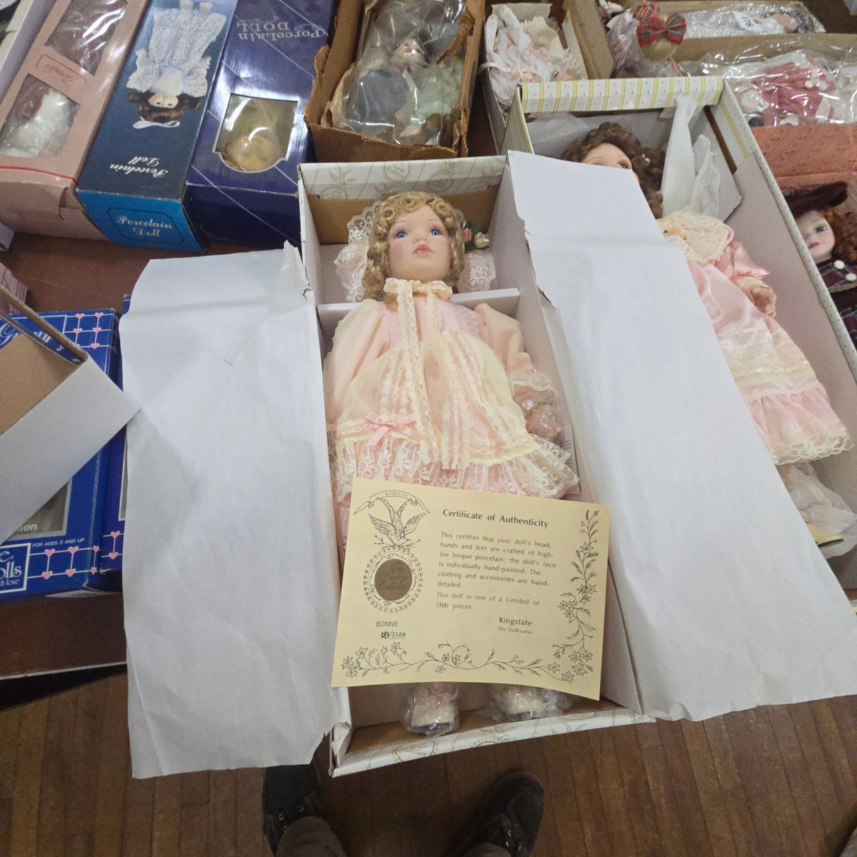 limited edition doll in Box by King State doll crafter, bonnie, number 583/3500