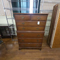 Lot 195 - Vintage Tall Chest, Seven Drawers