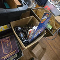 Lot 211 - Box Lot of Miscellaneous Including Paperweights, Power Rangers, and Metal Bases