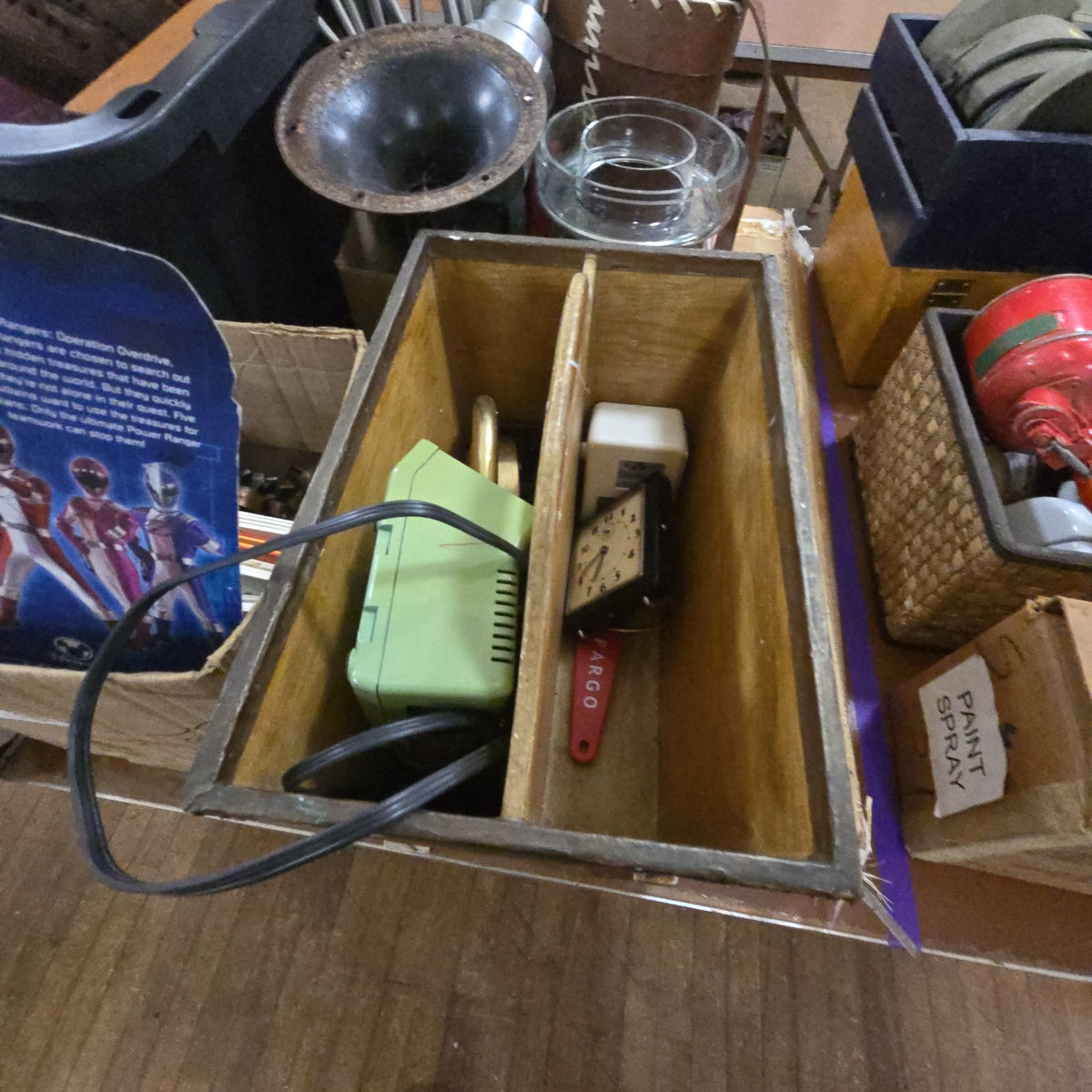 magazine rack with clocks