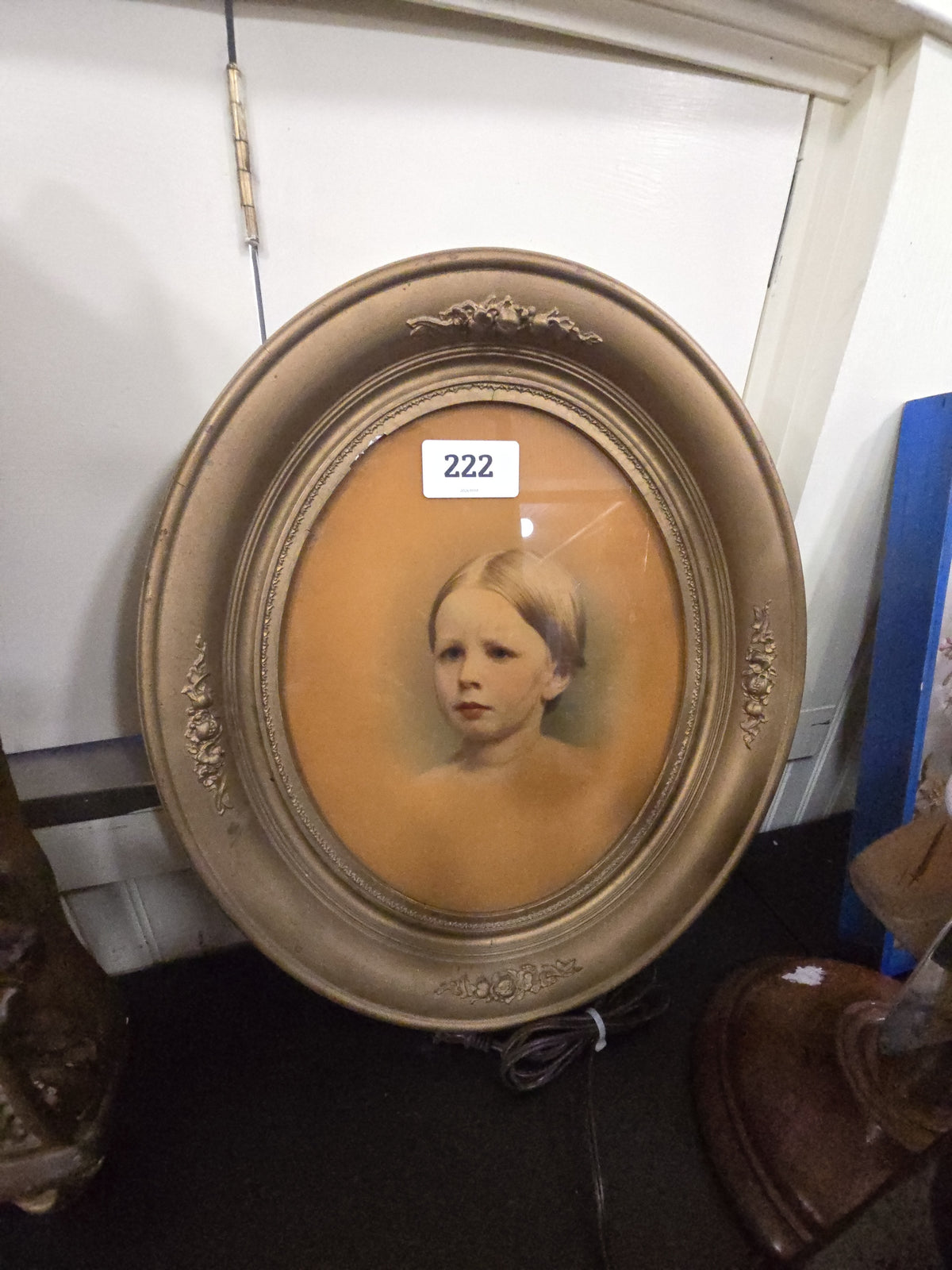 antique hand colored photo of little girl