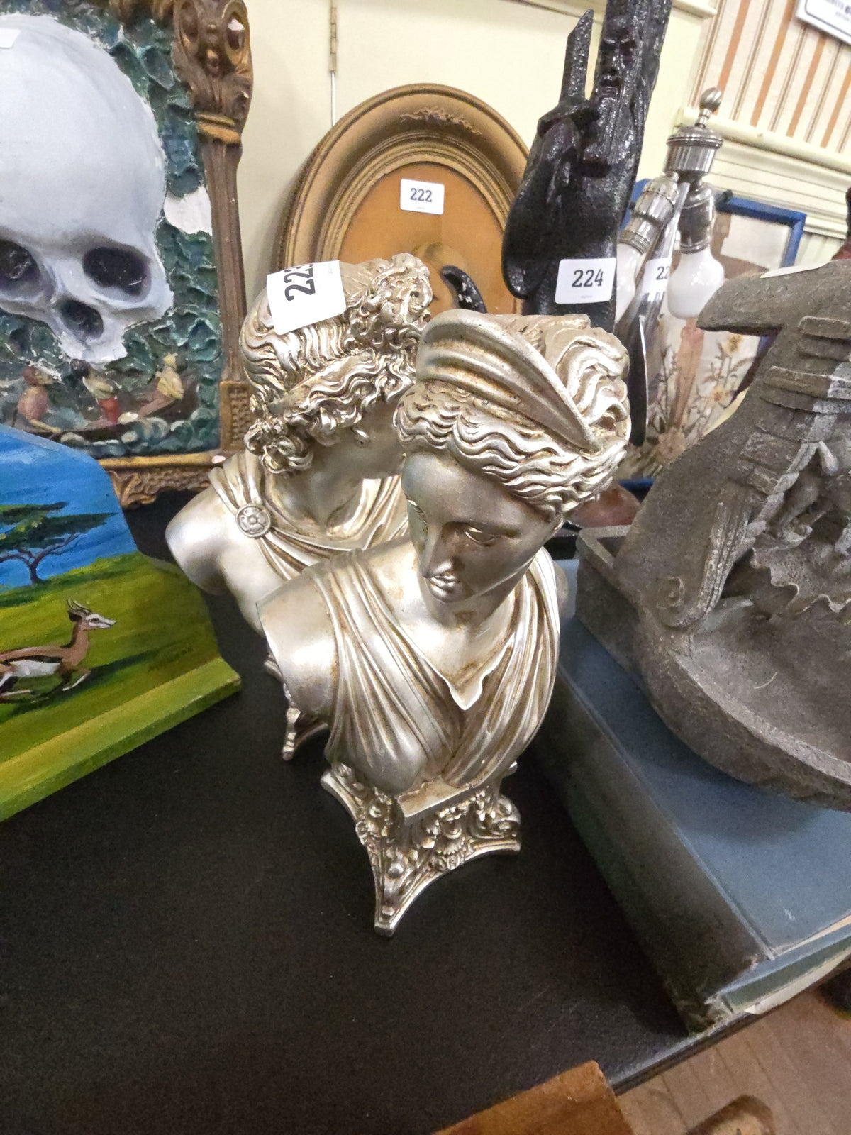 pair of modern classical statues