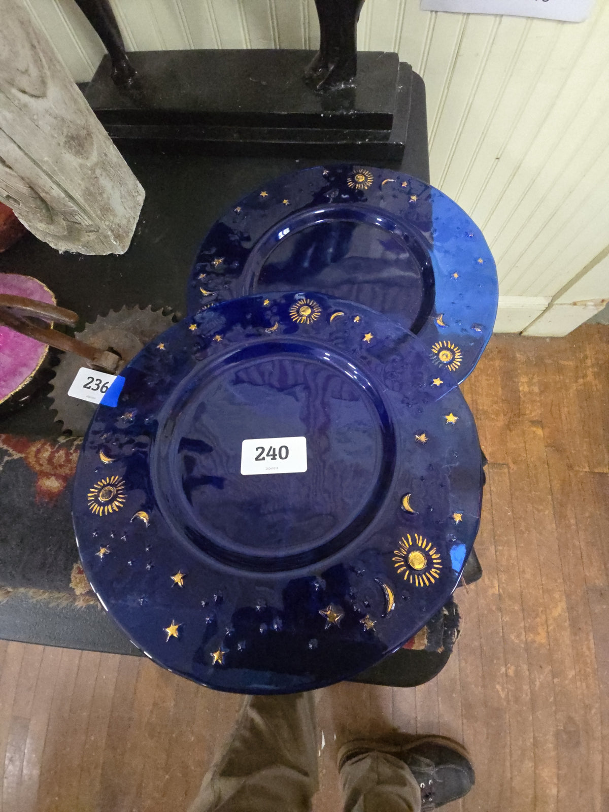 pair of cobalt blue