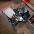 Lot 243 - Box Lot with Miscellaneous Lamps and Electronics
