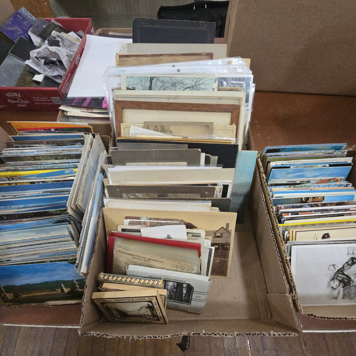 box lot of antique photography