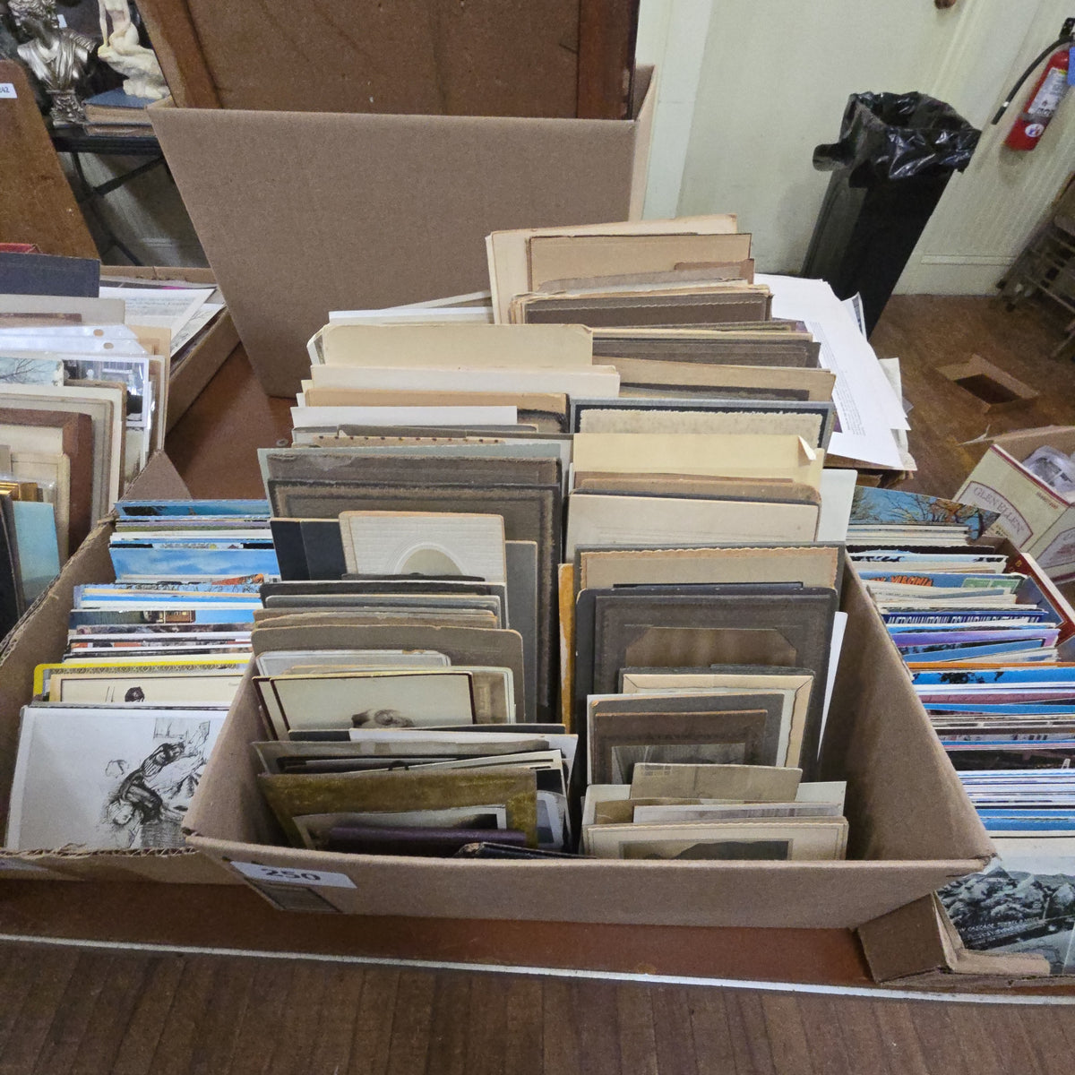 box lot of antique photography including cabinet cards and more