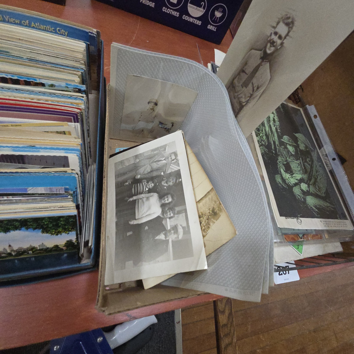 small box lot with military related photos