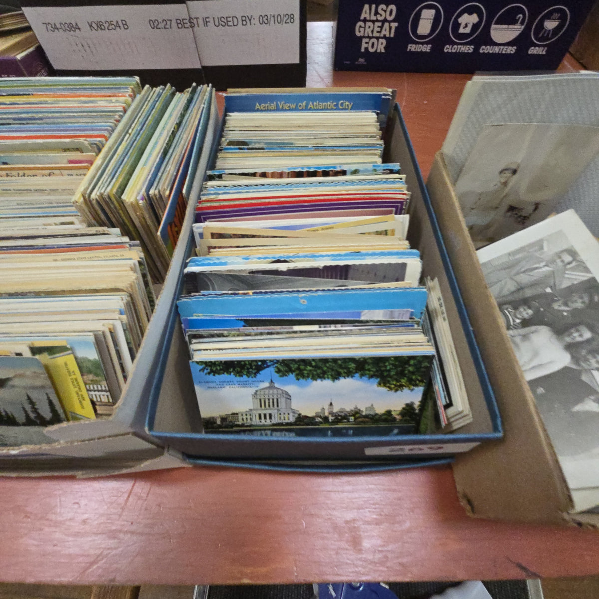 box lot of vintage postcards