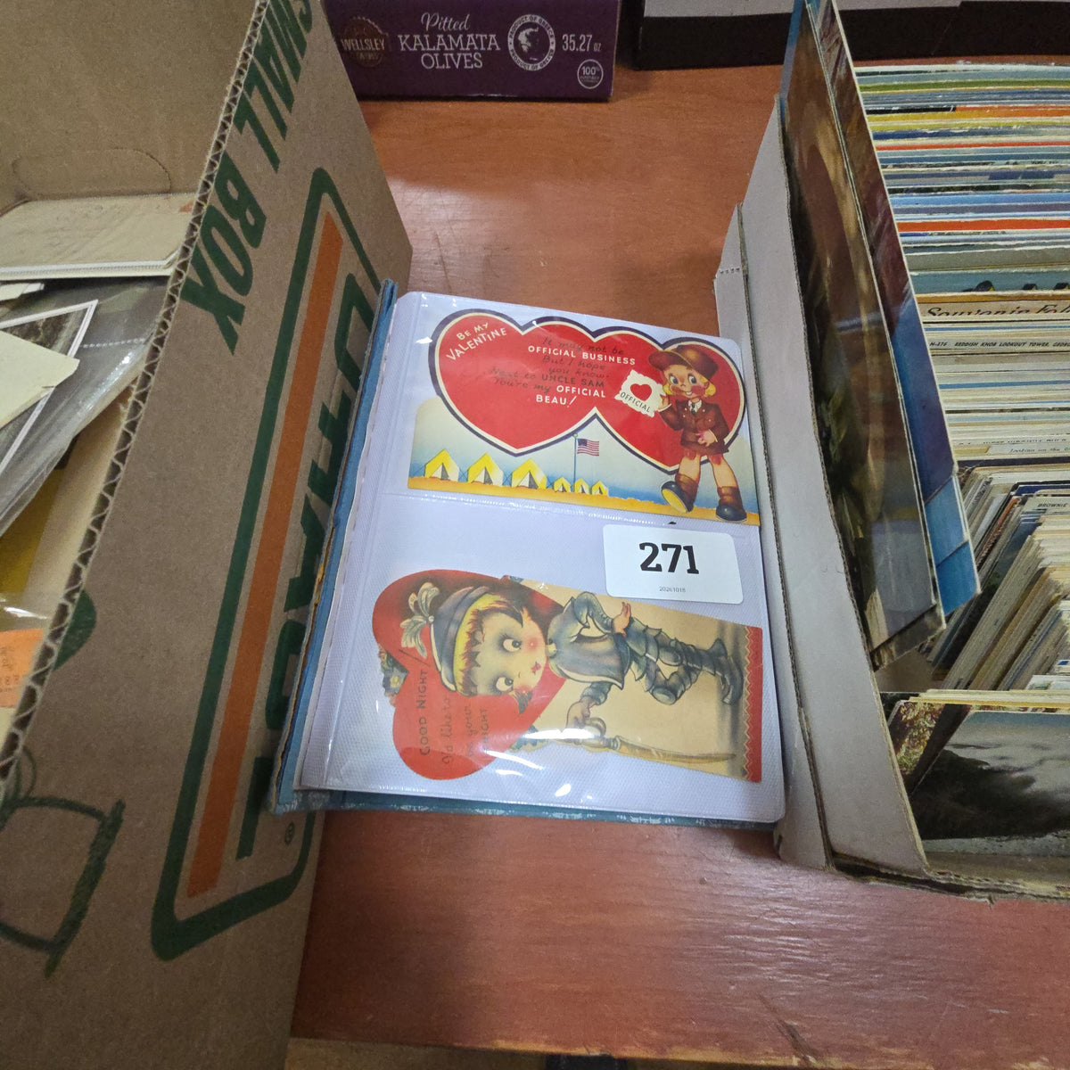 album with vintage Valentine's