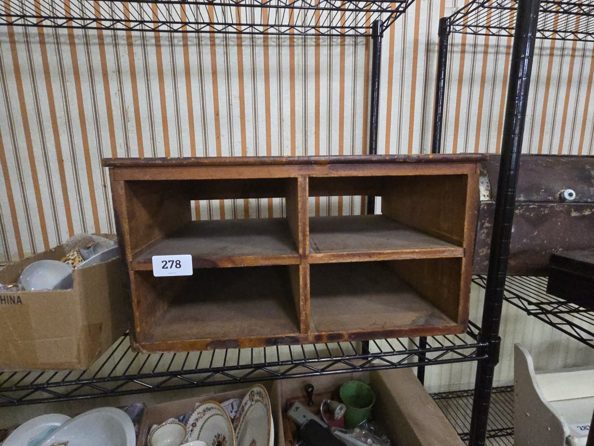 divided wooden Shelf