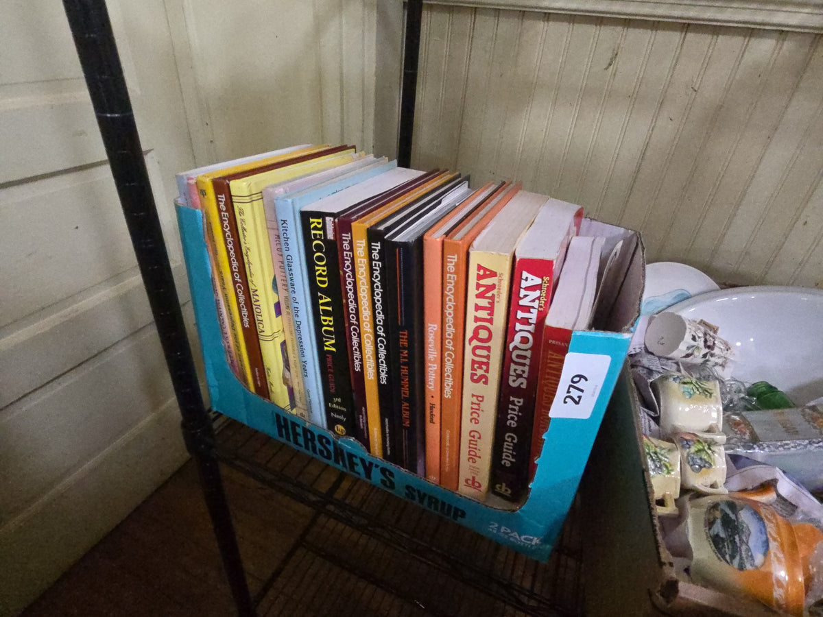 box lot of antiques reference books