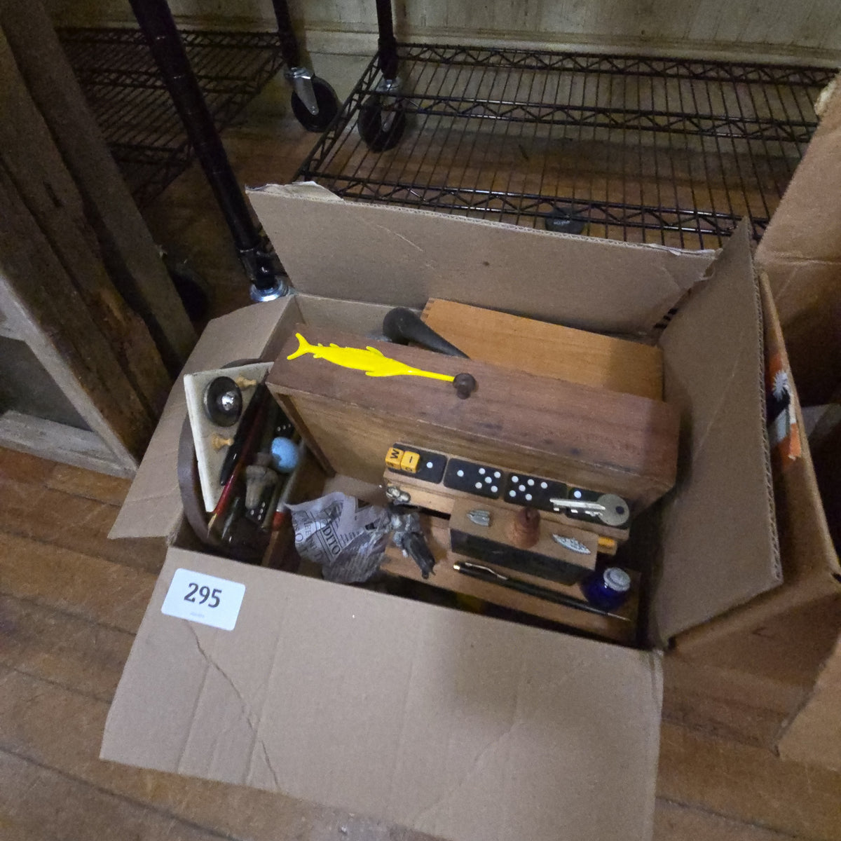 Box lot of folk art assemblages