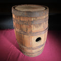 Lot 100 - Vintage Wooden Barrel with Iron Bands, 17" H