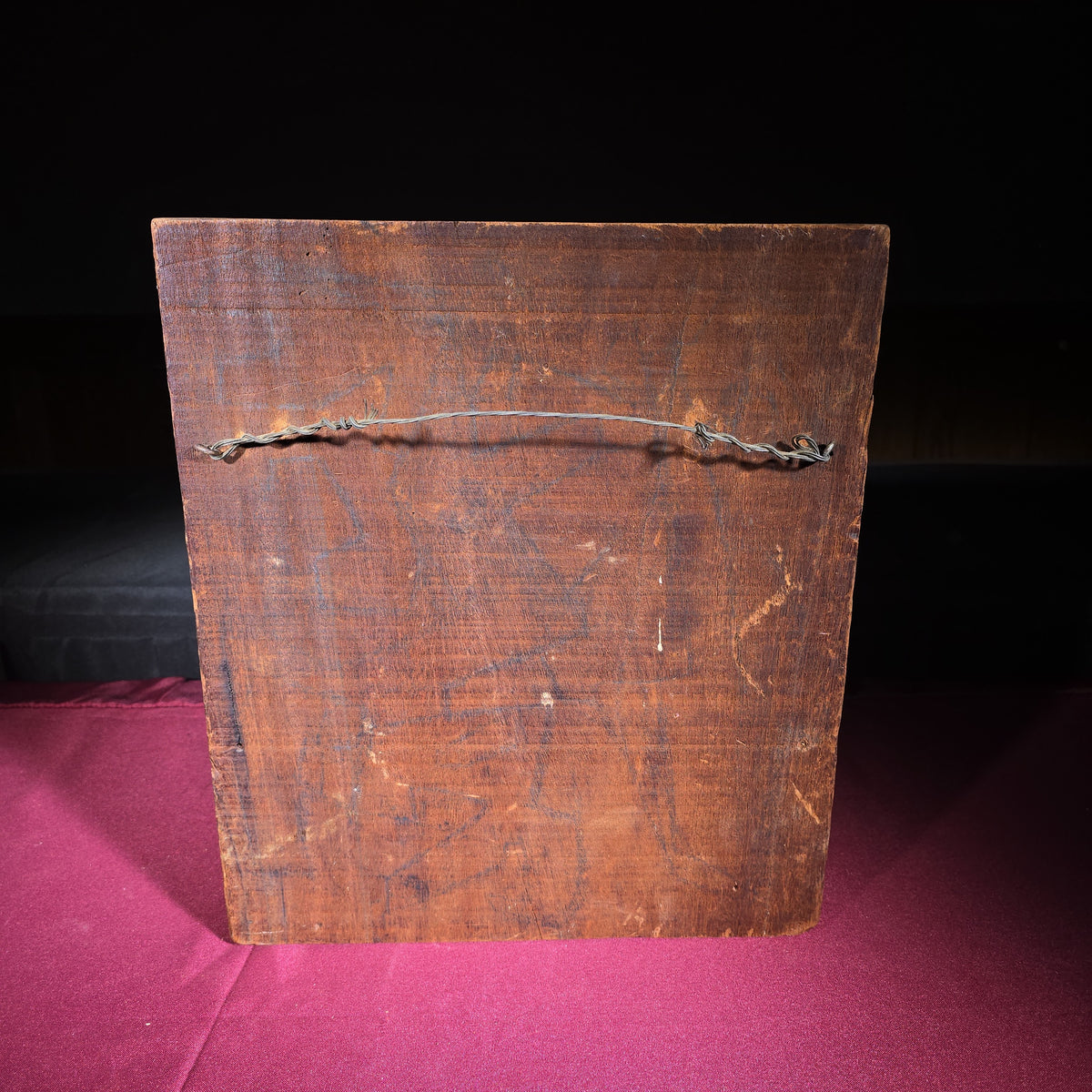 Vintage Modernist Abstract Carved Wood Relief Panel