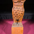 Lot 253 - Vintage Carved Wood Owl Figure, 12" H