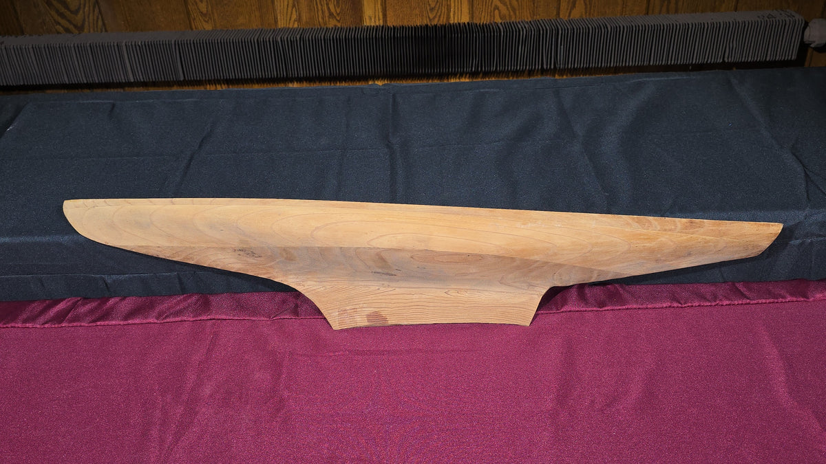 Pair of Vintage Wooden Boat Half Hull Models including One Taken from Lines of 1910 Speed Launch "Kite" by "Clem" Carter, March 1974